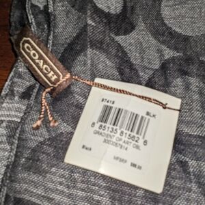 Coach Gray Signature Pattern Scarf